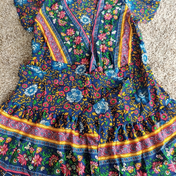 Boho Women Floral Beach Dress - Picture 6 of 6